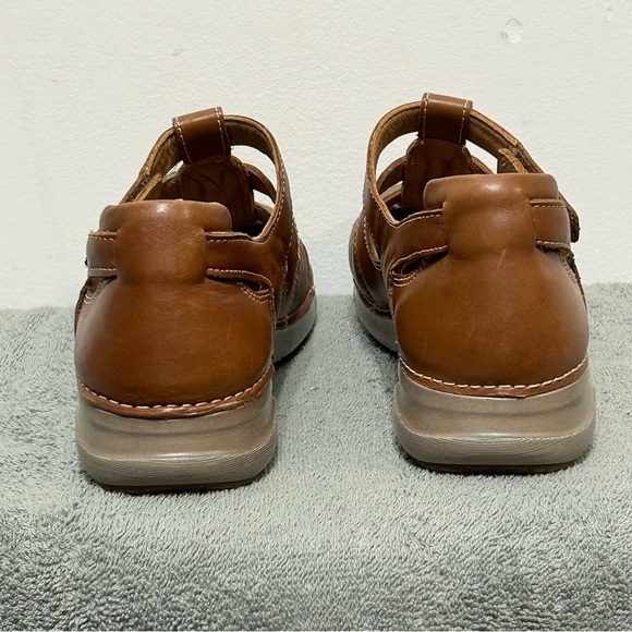Clarks Unstructured Leather Appley Strap Sandals Womens Size 9 Brown - Picture 6 of 12